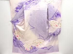 本総絞り花に鼓模様刺繍振袖